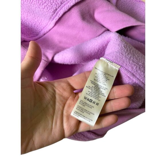 Anthropologie Pilcro Slouchy Crew Neck Sweatshirt size XXS Pink Sherpa Style - Picture 9 of 10